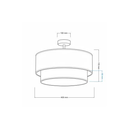 Brilagi - LED-Deckenleuchte BOHO ECO 1x E27/10W/230V Ø 40 cm braun/creme