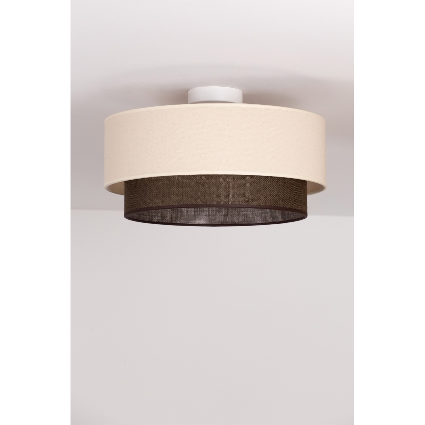 Brilagi - LED-Deckenleuchte BOHO STYLE 1xE27/15W/230V Ø 40 cm creme/braun