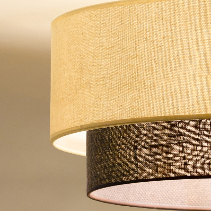 Brilagi - LED-Deckenleuchte BOHO STYLE 1xE27/15W/230V Ø 40 cm creme/braun