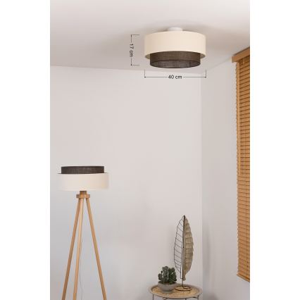 Brilagi - LED-Deckenleuchte BOHO STYLE 1xE27/15W/230V Ø 40 cm creme/braun