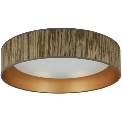 Brilagi - LED-Deckenleuchte BOSTON ROLLER LED/24W/230V d 45 cm Stroh braun/golden