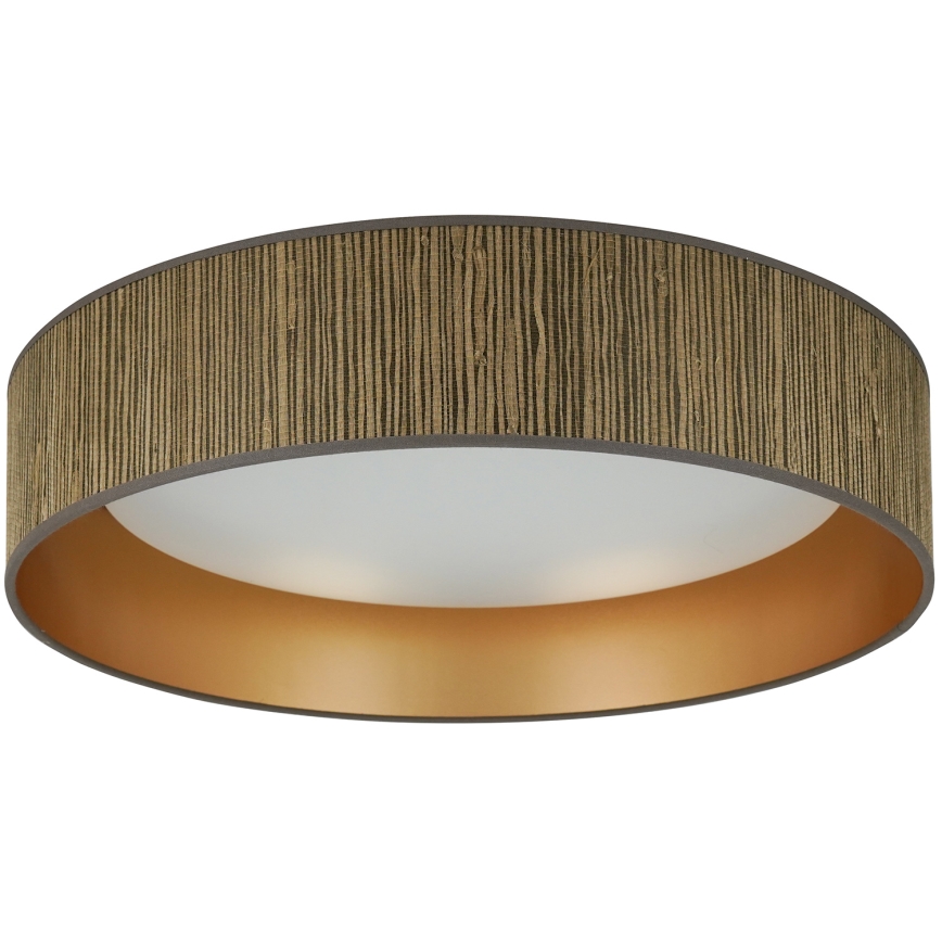 Brilagi - LED-Deckenleuchte BOSTON ROLLER LED/24W/230V d 45 cm Stroh braun/golden