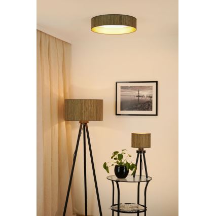 Brilagi - LED-Deckenleuchte BOSTON ROLLER LED/24W/230V d 45 cm Stroh braun/golden
