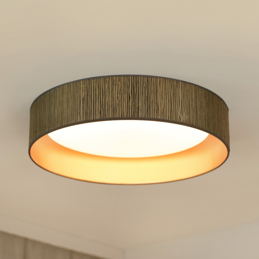 Brilagi - LED-Deckenleuchte BOSTON ROLLER LED/24W/230V d 45 cm Stroh braun/golden
