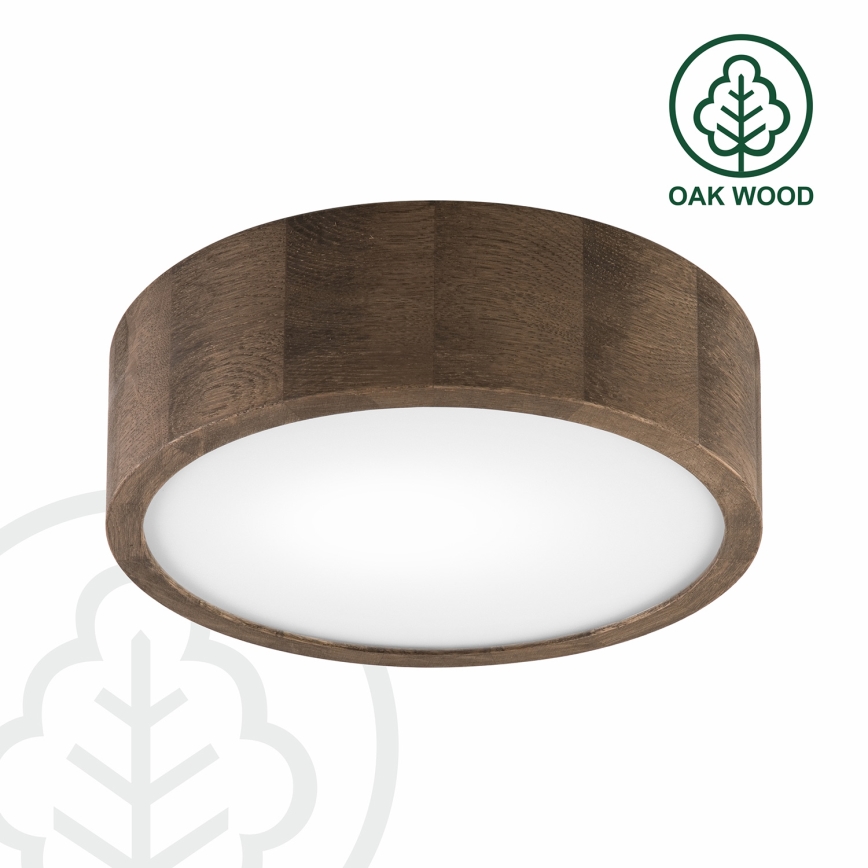 Brilagi - LED-Deckenleuchte CARVALHO 1xE27/15W/230V Eiche/Nussbaum Ø 27 cm