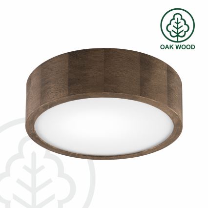Brilagi - LED Deckenleuchte CARVALHO 1xE27/60W/230V Eiche d 27 cm