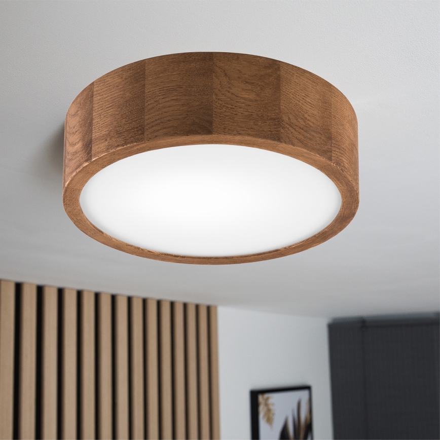 Brilagi - LED-Deckenleuchte CARVALHO 1xE27/60W/230V Eiche Kirsche d 27 cm