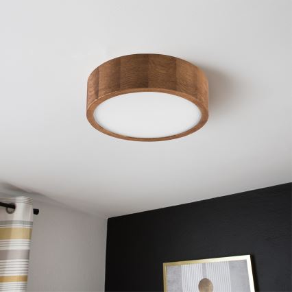Brilagi - LED-Deckenleuchte CARVALHO 1xE27/60W/230V Eiche Kirsche d 27 cm