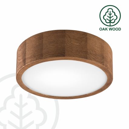 Brilagi - LED-Deckenleuchte CARVALHO 1xE27/60W/230V Eiche Kirsche d 27 cm