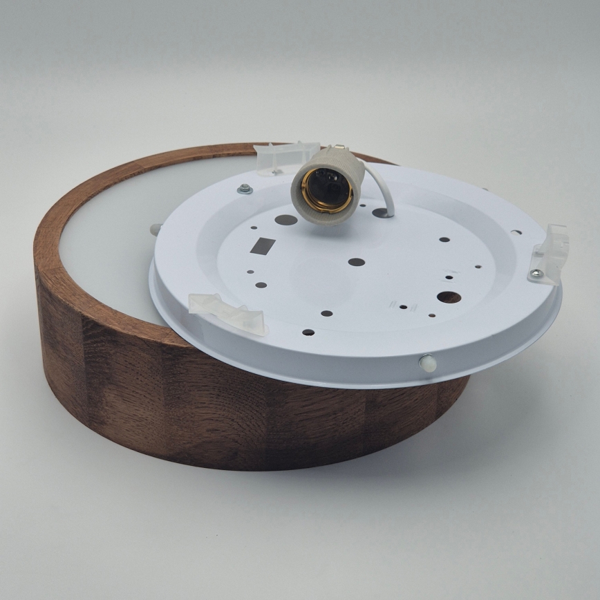 Brilagi - LED-Deckenleuchte CARVALHO 1xE27/60W/230V Eiche Kirsche d 27 cm