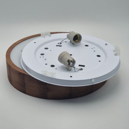 Brilagi - LED-Deckenleuchte CARVALHO 2xE27/15W/230V Eiche/Kirsche Ø 37 cm