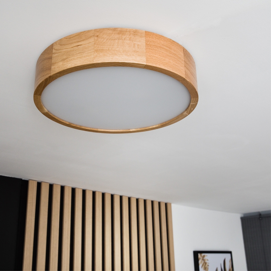 Brilagi - LED-Deckenleuchte CARVALHO 2xE27/15W/230V Eiche Ø 37,5 cm