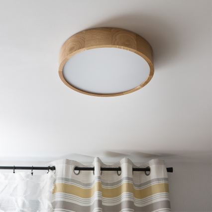 Brilagi - LED-Deckenleuchte CARVALHO 2xE27/15W/230V Eiche Ø 37,5 cm