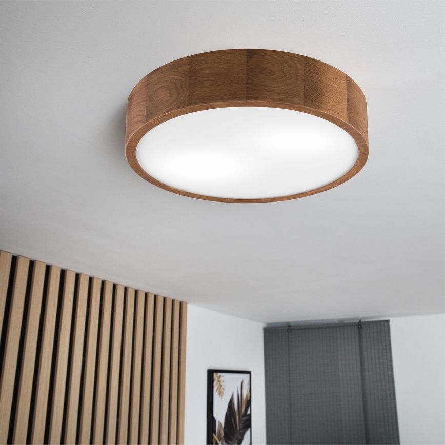 Brilagi - LED-Deckenleuchte CARVALHO 2xE27/60W/230V Eiche Kirsche d 37 cm