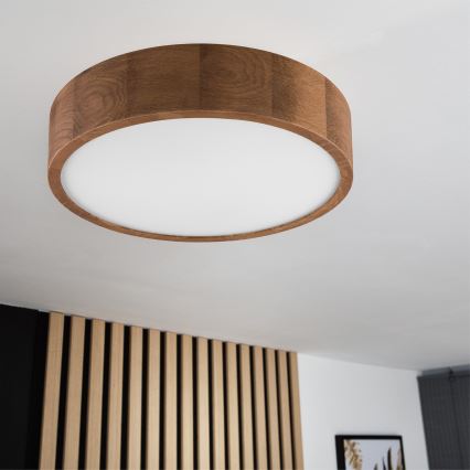 Brilagi - LED-Deckenleuchte CARVALHO 2xE27/60W/230V Eiche Kirsche d 37 cm