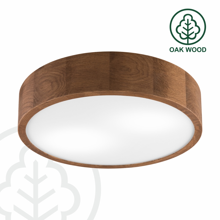 Brilagi - LED-Deckenleuchte CARVALHO 2xE27/60W/230V Eiche Kirsche d 37 cm