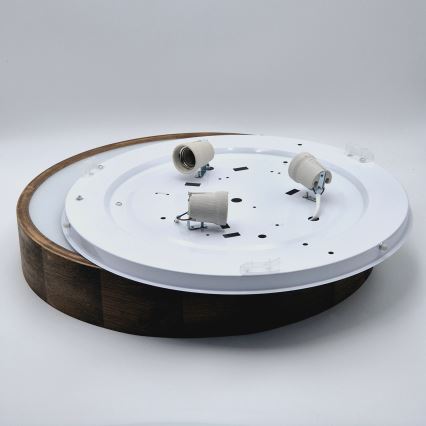 Brilagi - LED Deckenleuchte CARVALHO 3xE27/60W/230V Eiche d 47 cm