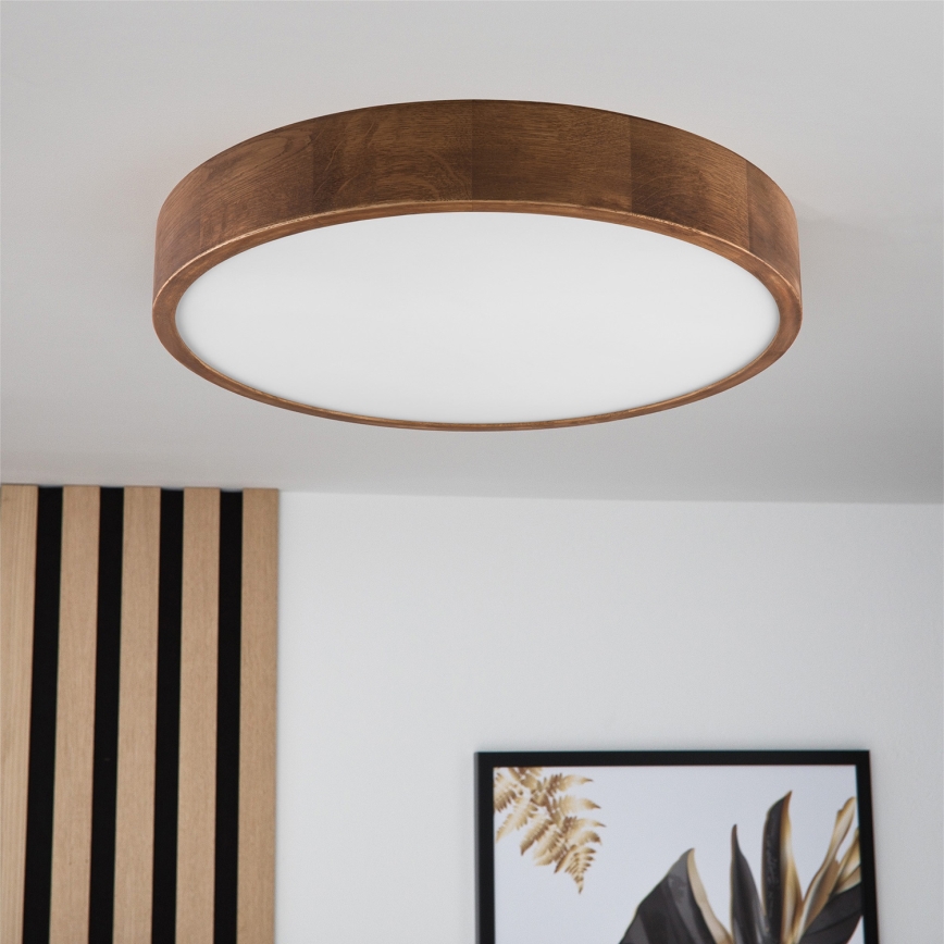 Brilagi - LED-Deckenleuchte CARVALHO 3xE27/60W/230V Eiche Kirsche d 47 cm
