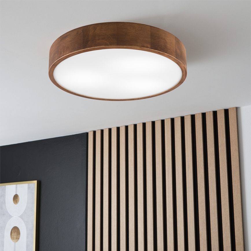 Brilagi - LED-Deckenleuchte CARVALHO 3xE27/60W/230V Eiche Kirsche d 47 cm
