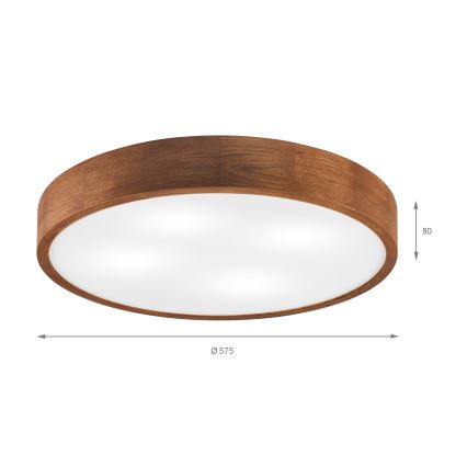 Brilagi - LED Deckenleuchte CARVALHO 4xE27/60W/230V Eiche Kirsche Ø 57,5 cm