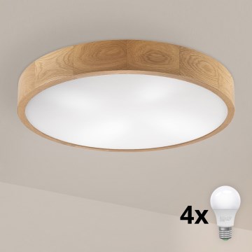 Brilagi - LED Deckenleuchte CARVALHO 4xE27/60W/230V eiche ø 57,5 cm