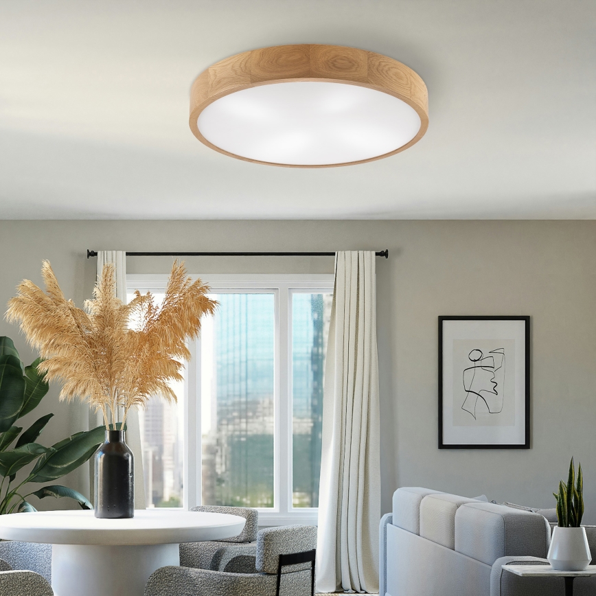 Brilagi - LED Deckenleuchte CARVALHO 4xE27/60W/230V eiche ø 57,5 cm