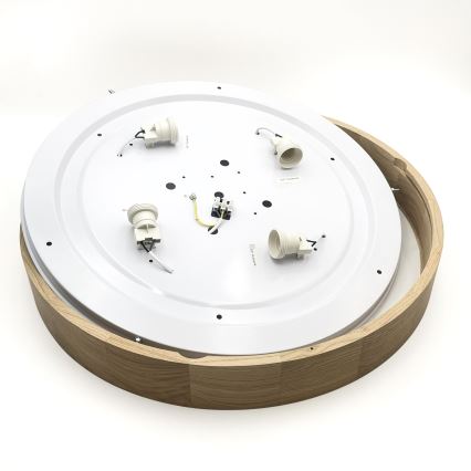 Brilagi - LED Deckenleuchte CARVALHO 4xE27/60W/230V eiche ø 57,5 cm