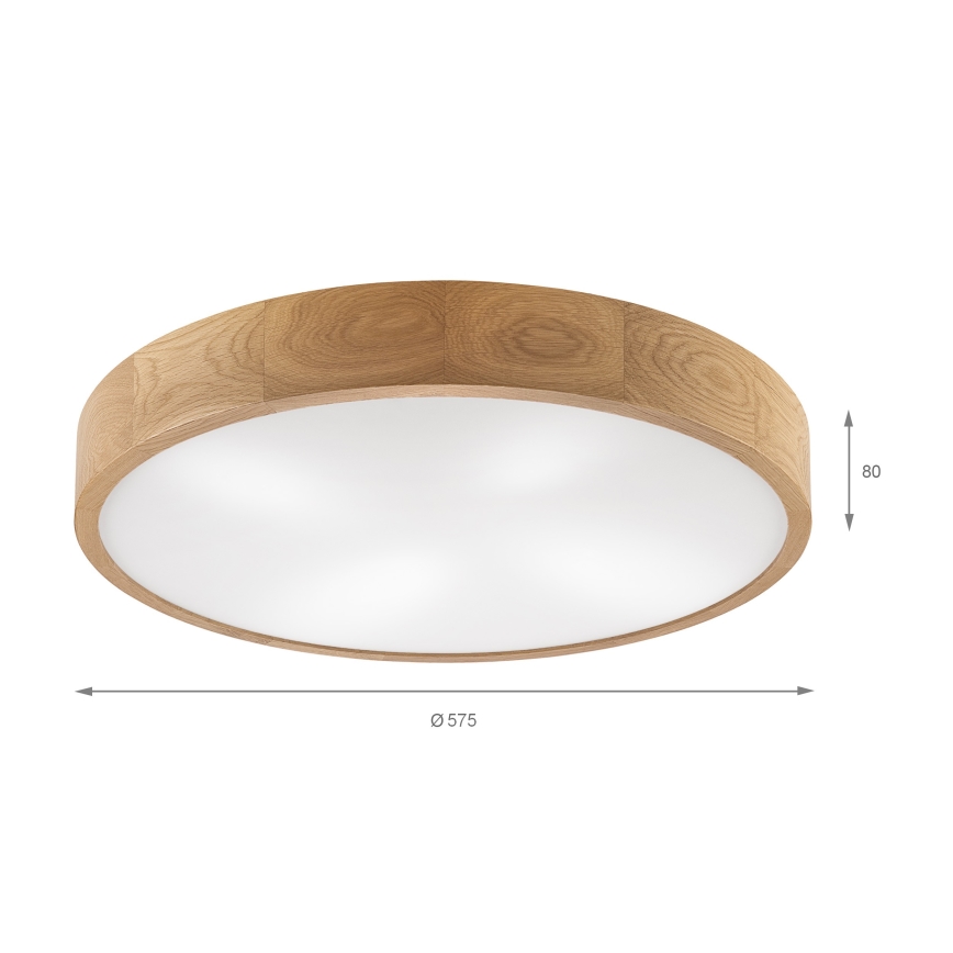 Brilagi - LED Deckenleuchte CARVALHO 4xE27/60W/230V eiche ø 57,5 cm