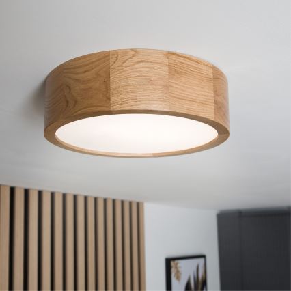 Brilagi - LED-Deckenleuchte CARVALHO LED/20W/230V Eiche Ø 27,5 cm