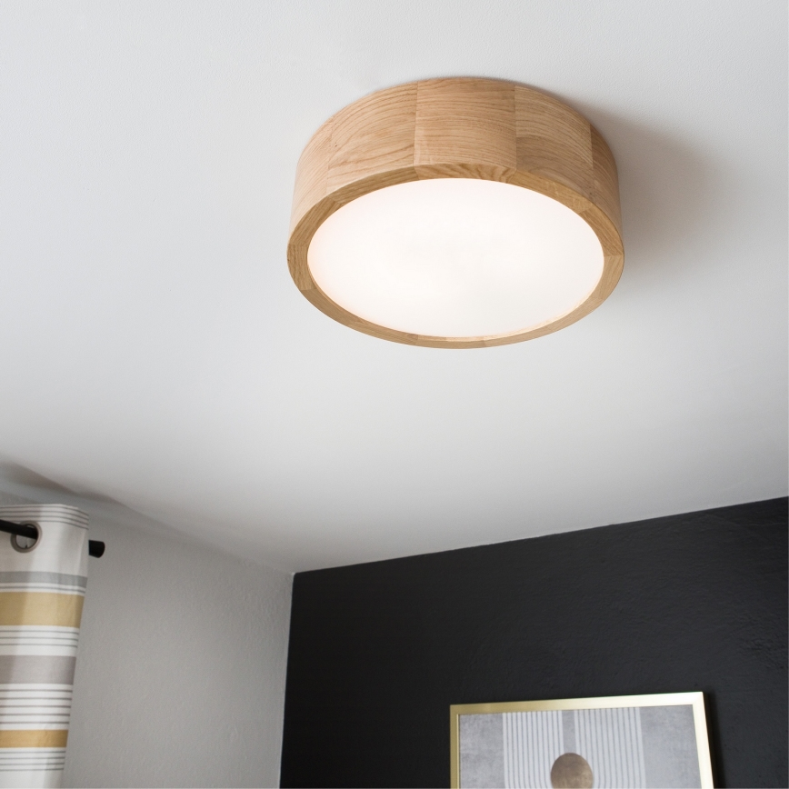Brilagi - LED-Deckenleuchte CARVALHO LED/20W/230V Eiche Ø 27,5 cm