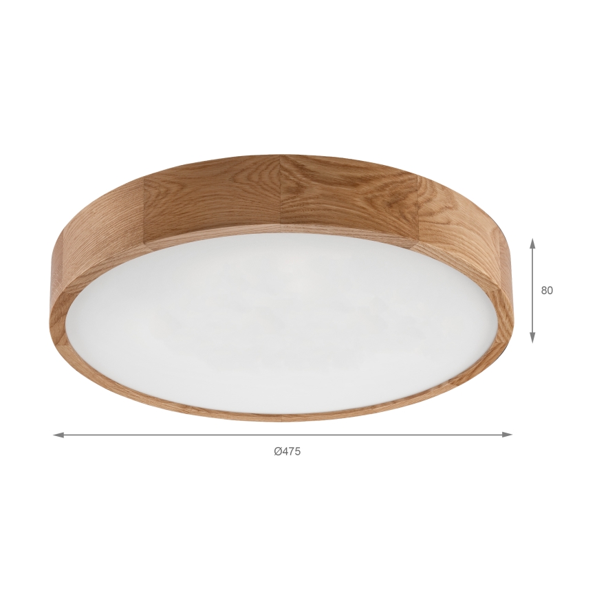 Brilagi - LED-Deckenleuchte CARVALHO LED/36W/230V Eiche Ø 47,5 cm