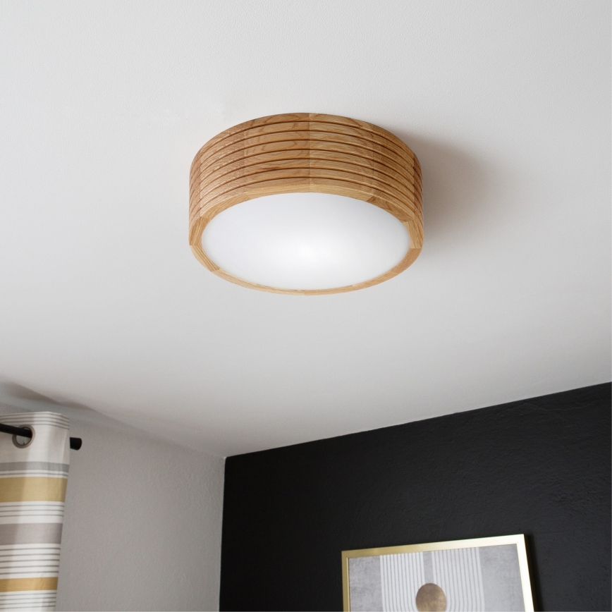 BRILAGI - LED-Deckenleuchte CARVALHO MODERN 1xE27/60W/230V Ø 27,5 cm Eiche
