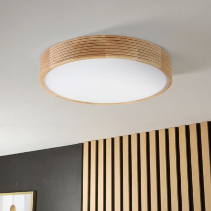 BRILAGI - LED-Deckenleuchte CARVALHO MODERN 3xE27/60W/230V Ø 47,5 cm Eiche