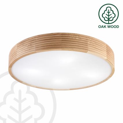 Brilagi - LED Deckenleuchte CARVALHO MODERN 4xE27/60W/230V Eiche Ø 57,5 cm