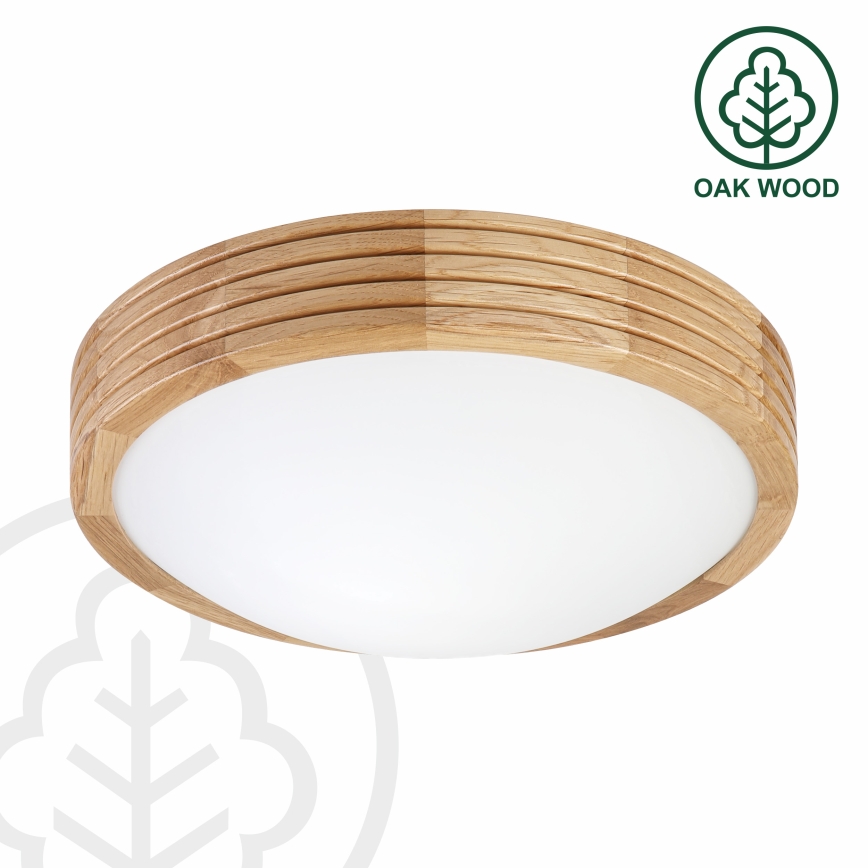 Brilagi - LED-Deckenleuchte CARVALHO MODERN SLIM 1xE27/60W/230V Ø 27,5 cm Eiche