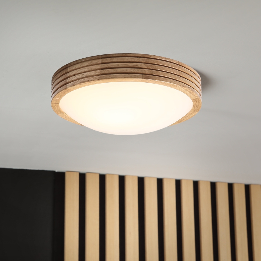 Brilagi - LED-Deckenleuchte CARVALHO MODERN SLIM 1xE27/60W/230V Ø 27,5 cm Eiche