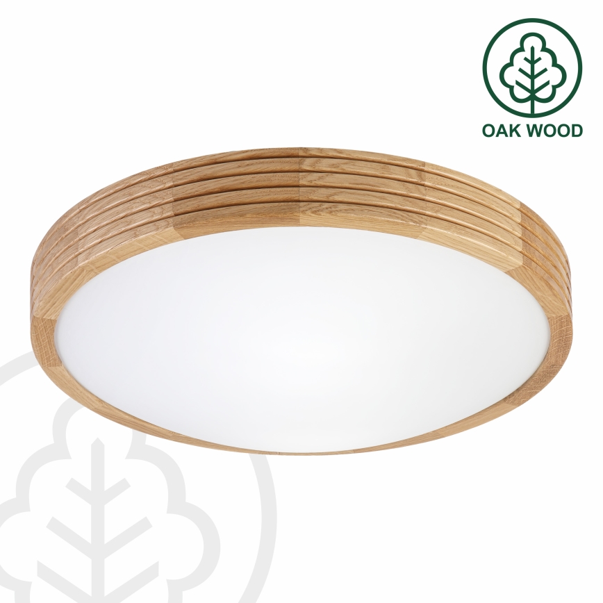Brilagi - LED-Deckenleuchte CARVALHO MODERN SLIM 2xE27/60W/230V Ø 37,5 cm Eiche