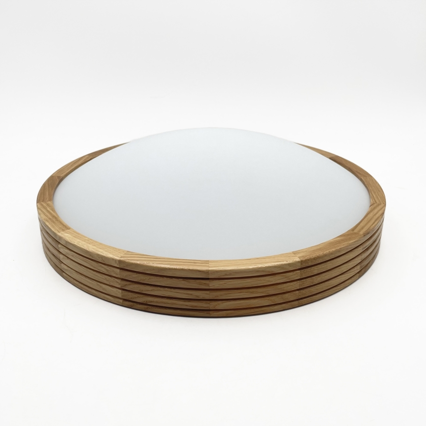 Brilagi - LED-Deckenleuchte CARVALHO MODERN SLIM 2xE27/60W/230V Ø 37,5 cm Eiche