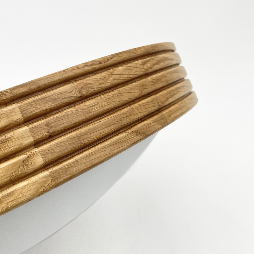 Brilagi - LED-Deckenleuchte CARVALHO MODERN SLIM 2xE27/60W/230V Ø 37,5 cm Eiche