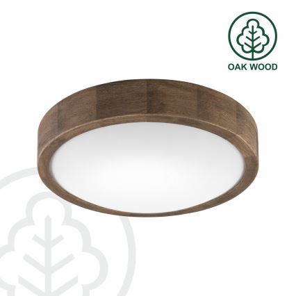 Brilagi - LED-Deckenleuchte CARVALHO SLIM 1xE27/15W/230V Eiche/Nussbaum Ø 27 cm