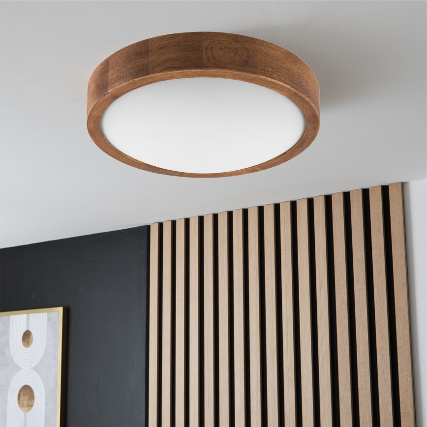 Brilagi - LED-Deckenleuchte CARVALHO SLIM 1xE27/60W/230V Eiche Kirsche d 27 cm