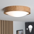 Brilagi - LED Deckenleuchte CARVALHO SLIM 1xE27/60W/230V Eiche Ø 27 cm
