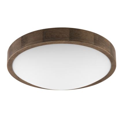 Brilagi - LED-Deckenleuchte CARVALHO SLIM 2xE27/15W/230V Eiche Nussbaum Ø 37 cm