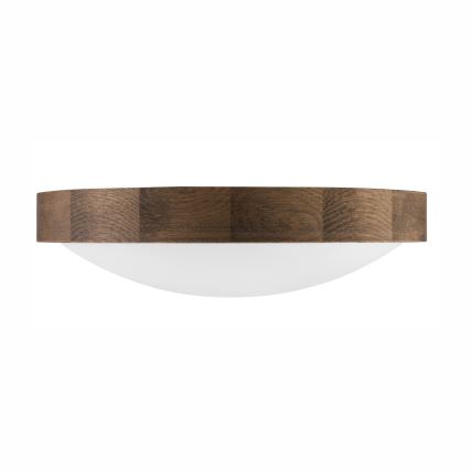Brilagi - LED-Deckenleuchte CARVALHO SLIM 2xE27/15W/230V Eiche Nussbaum Ø 37 cm