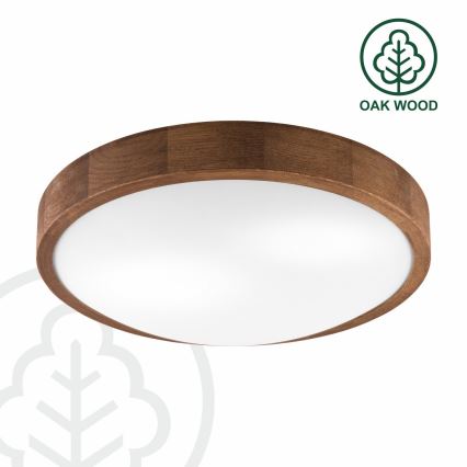 Brilagi - LED-Deckenleuchte CARVALHO SLIM 2xE27/60W/230V Eiche Kirsche d 37 cm