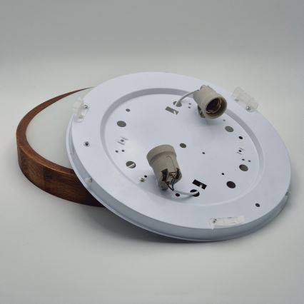 Brilagi - LED-Deckenleuchte CARVALHO SLIM 2xE27/60W/230V Eiche Kirsche d 37 cm