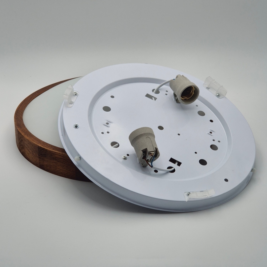 Brilagi - LED-Deckenleuchte CARVALHO SLIM 2xE27/60W/230V Eiche Kirsche d 37 cm