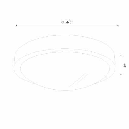 Brilagi - LED-Deckenleuchte CARVALHO SLIM 3x E27/15W/230V Eiche/Nussbaum Ø 47 cm