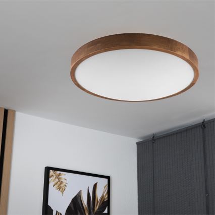 Brilagi - LED Deckenleuchte CARVALHO SLIM 3xE27/15W/230V Eiche/Kirsche Ø 47 cm