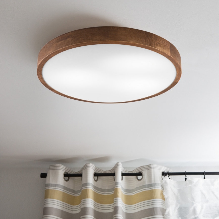 Brilagi - LED Deckenleuchte CARVALHO SLIM 3xE27/15W/230V Eiche/Kirsche Ø 47 cm